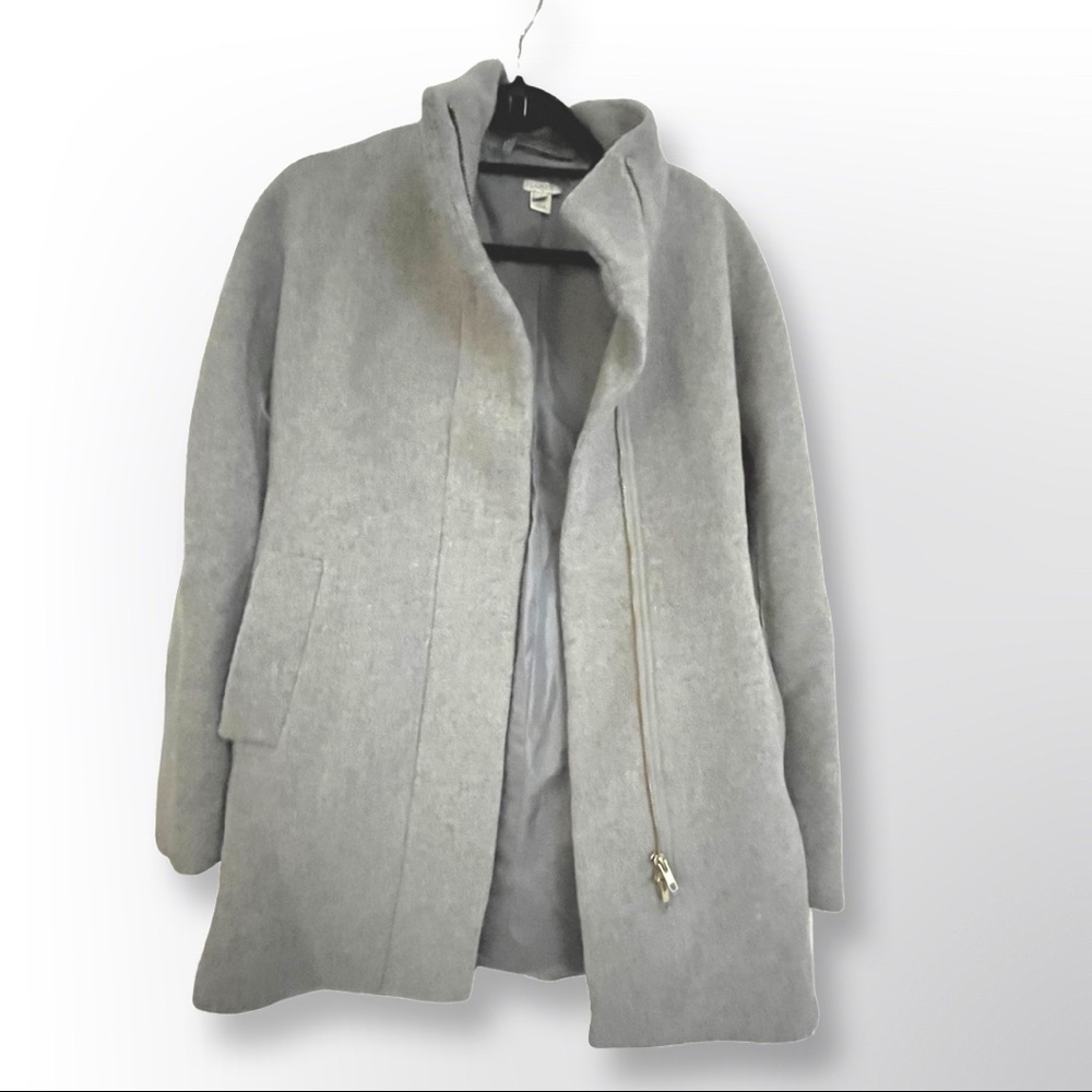 JCrew light grey cocoon coat